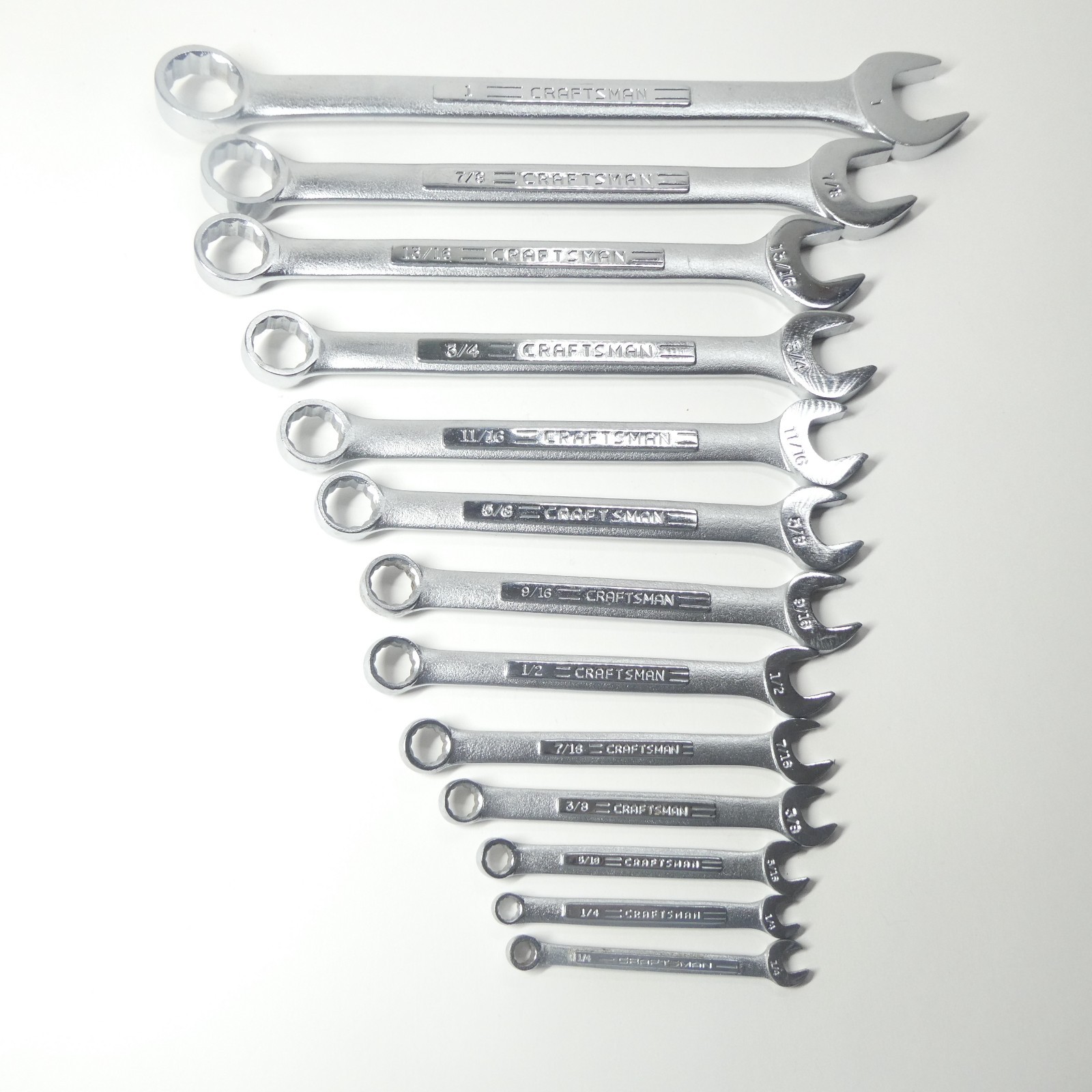Craftsman USA Combination Wrenches Lot of 13 – 1/4 to 1 Inch VV Series SAE