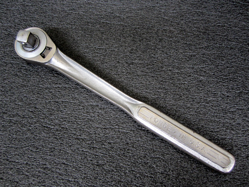 Vintage Craftsman 1/2″ Drive Ratchet 44970 Oil Port =V= Flying V Made in USA