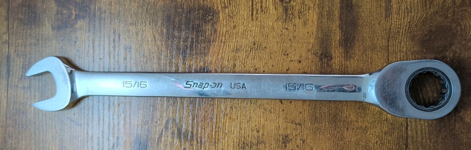 SNAP-ON 15/16″ 12-Point SAE Ratcheting Combination Wrench OXR30