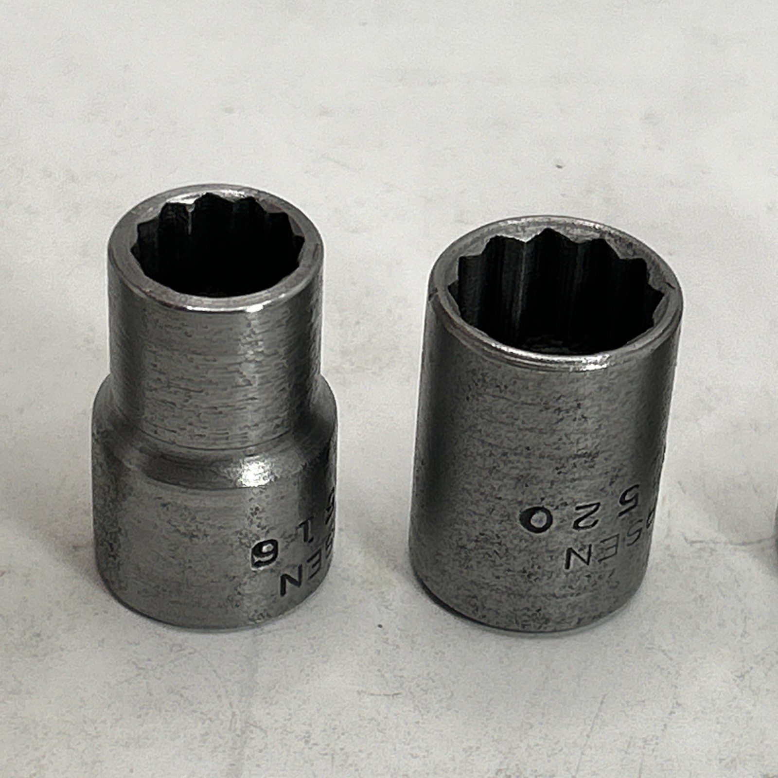 7 VINTAGE THORSEN 1/2″ DRIVE SET 12 POINT SOCKETS – 3/8 To 1/2 Adapter 7/16-1”