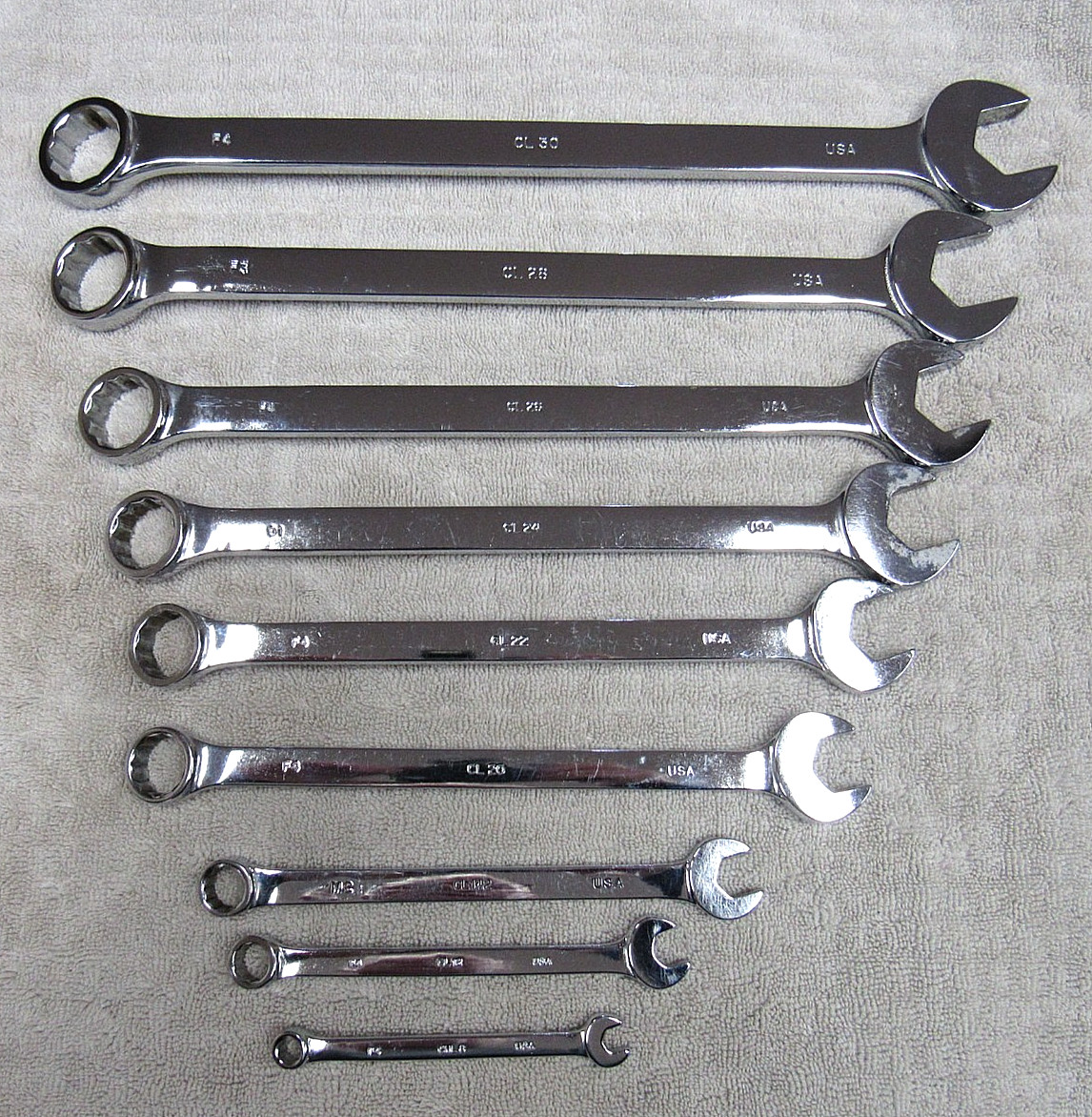 MAC TOOLS 9x LOT SAE COMBINATION WRENCH 1/4” – 15/16″ GOOD CONDITION