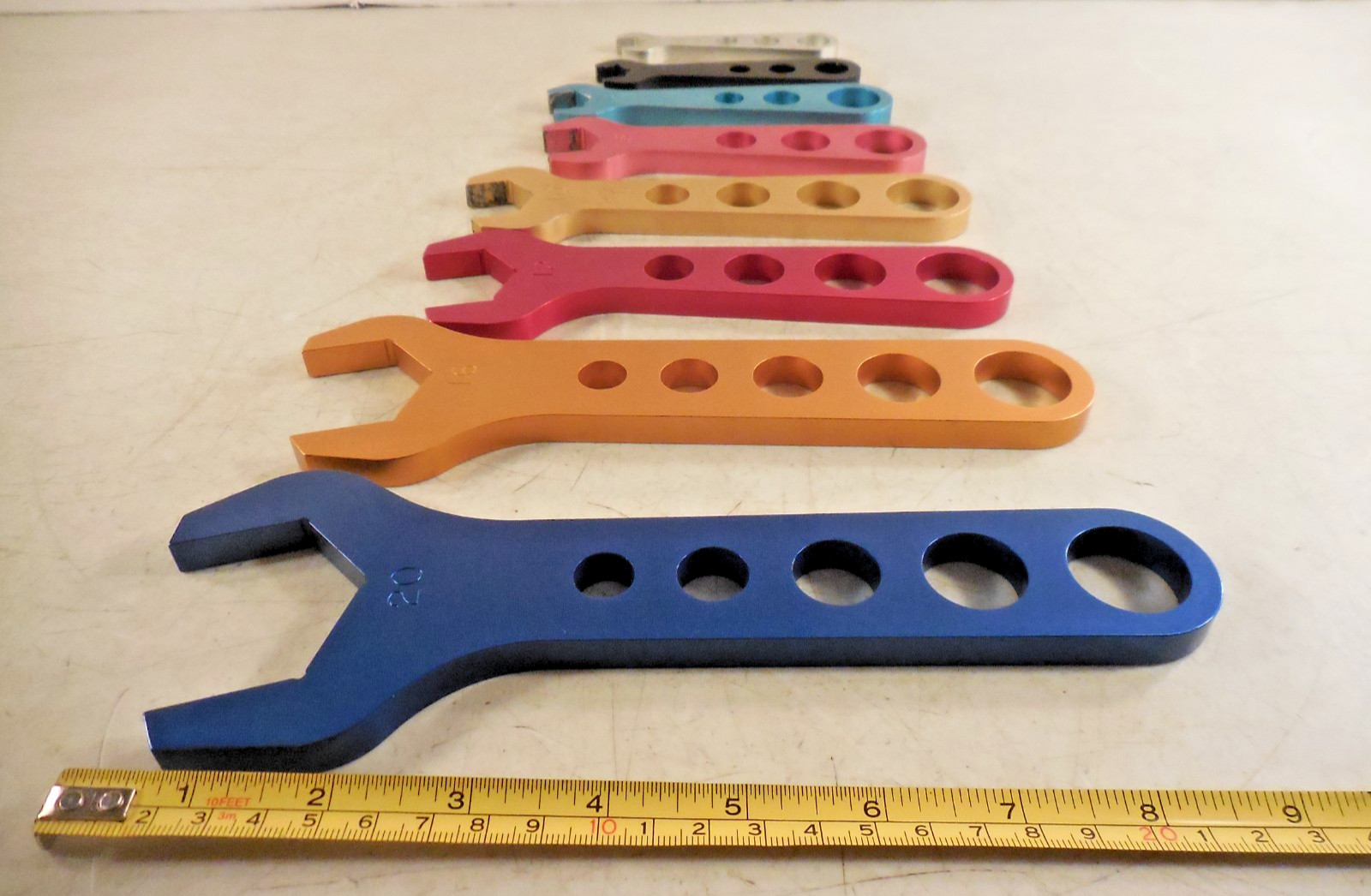 Summit Racing AN WRENCHES Machined Aluminum AN-3 – AN-20 Anodized PRE-OWNED* AN8