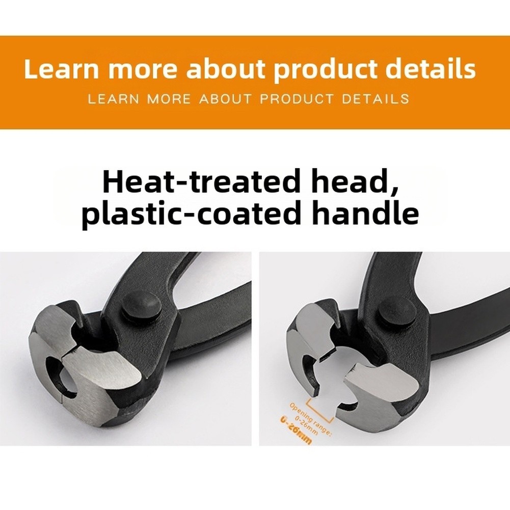 Single Ear Clamp Pliers with Heat Treated Alloy Steel and Plastic Coated Handle