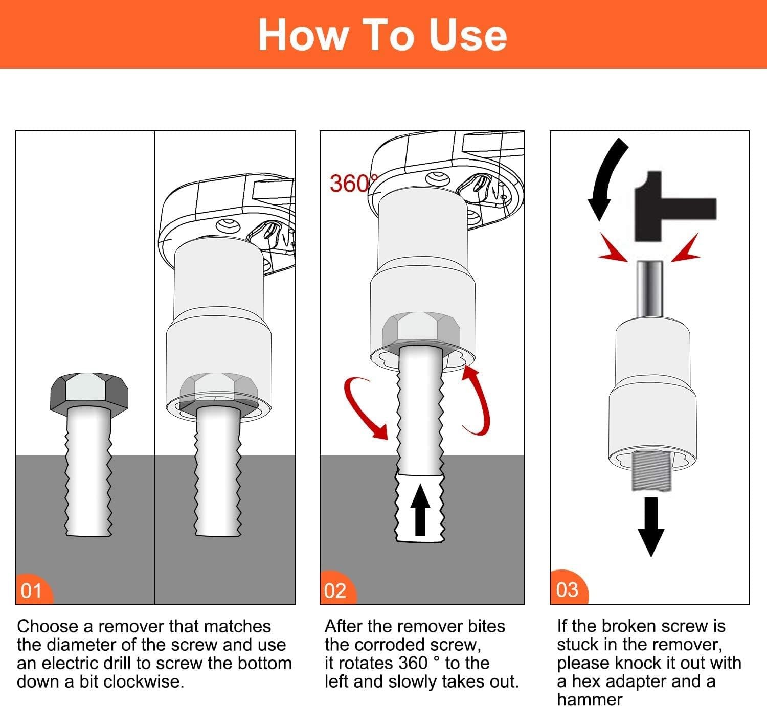 9PCS Lug Nut Extractor Set 1/2″ Drive Impact Bolt Remover Socket Tool Wheel Lock