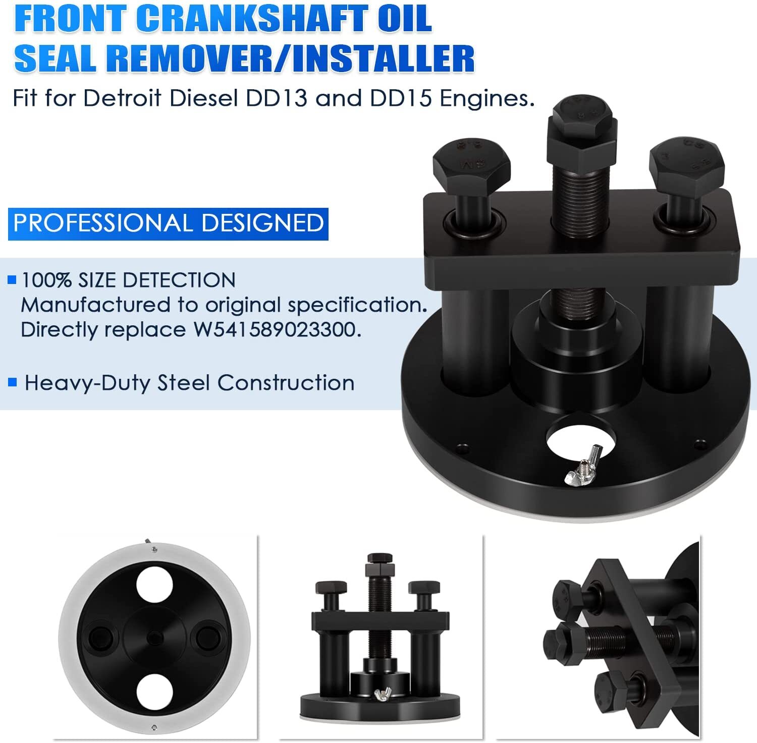 Front Crankshaft Seal Remover Installer Tool W541589023300 For-Detroit DD15 DD13