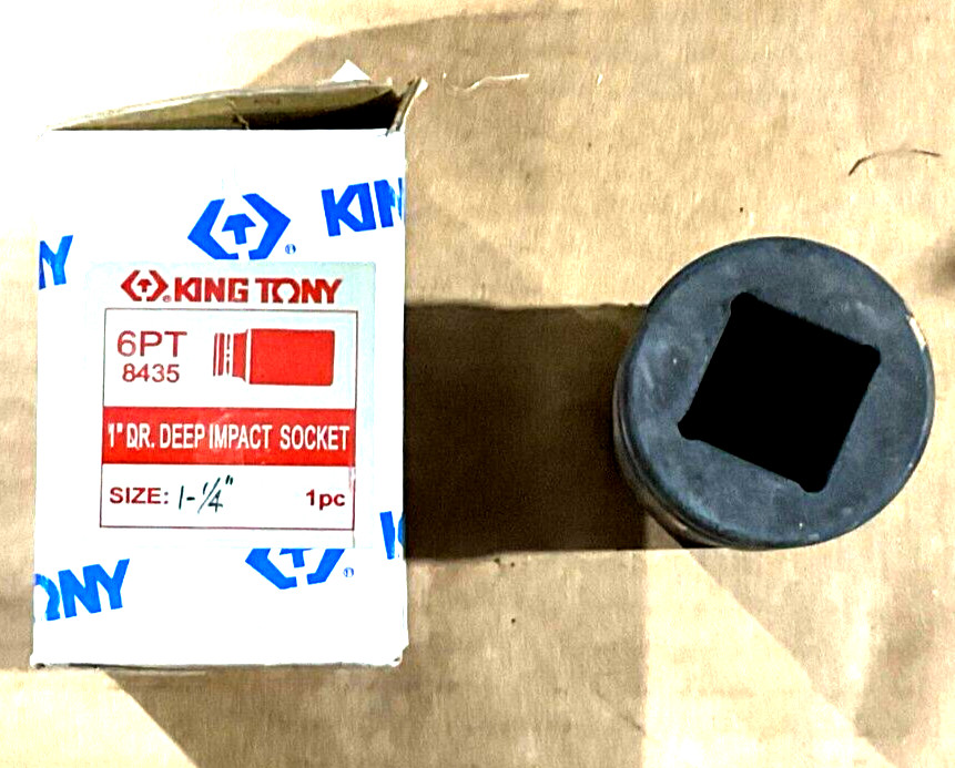 King Tony 8435 1″ DR. 6 Point 1-1/4″ Deep Impact Socket