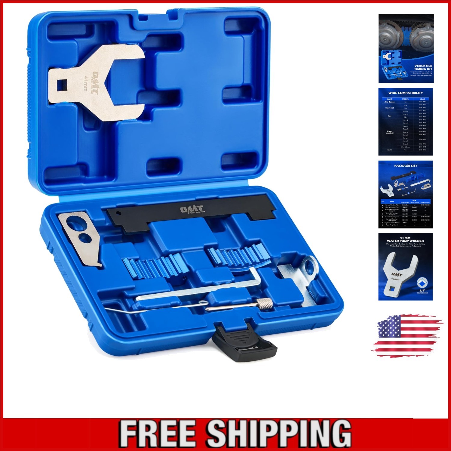 Complete Engine Camshaft Timing Tool Kit with Water Pump Wrench 16V 1.4 1.6 1.8