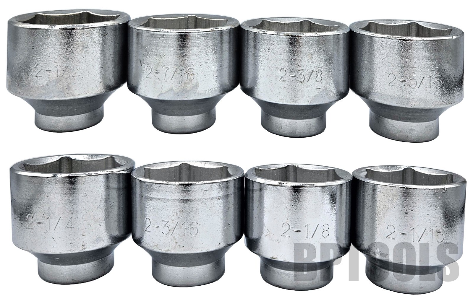 8pc 3/4″ Drive Add On Socket Set (6-Point) Chrome Plated 2-1/16″ to 2-1/2″