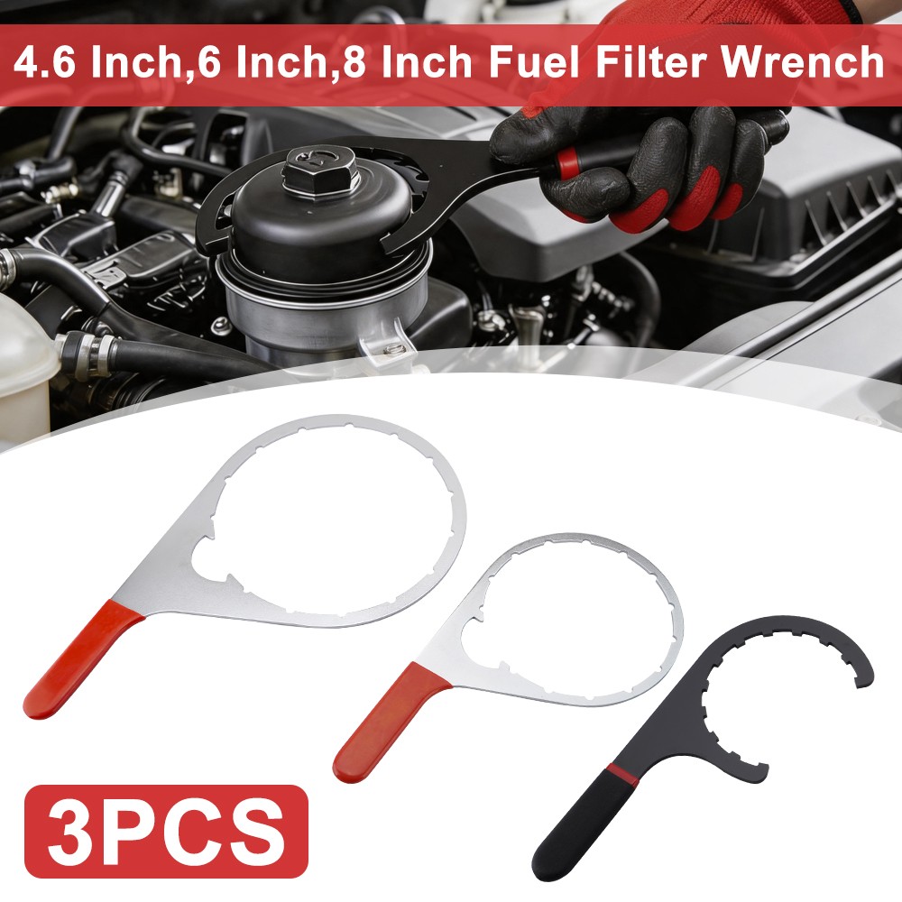 4.6 Inch/6 Inch/8 Inch Fuel Filter Wrench set For 380134 382 Detroit Diesel 3pcs
