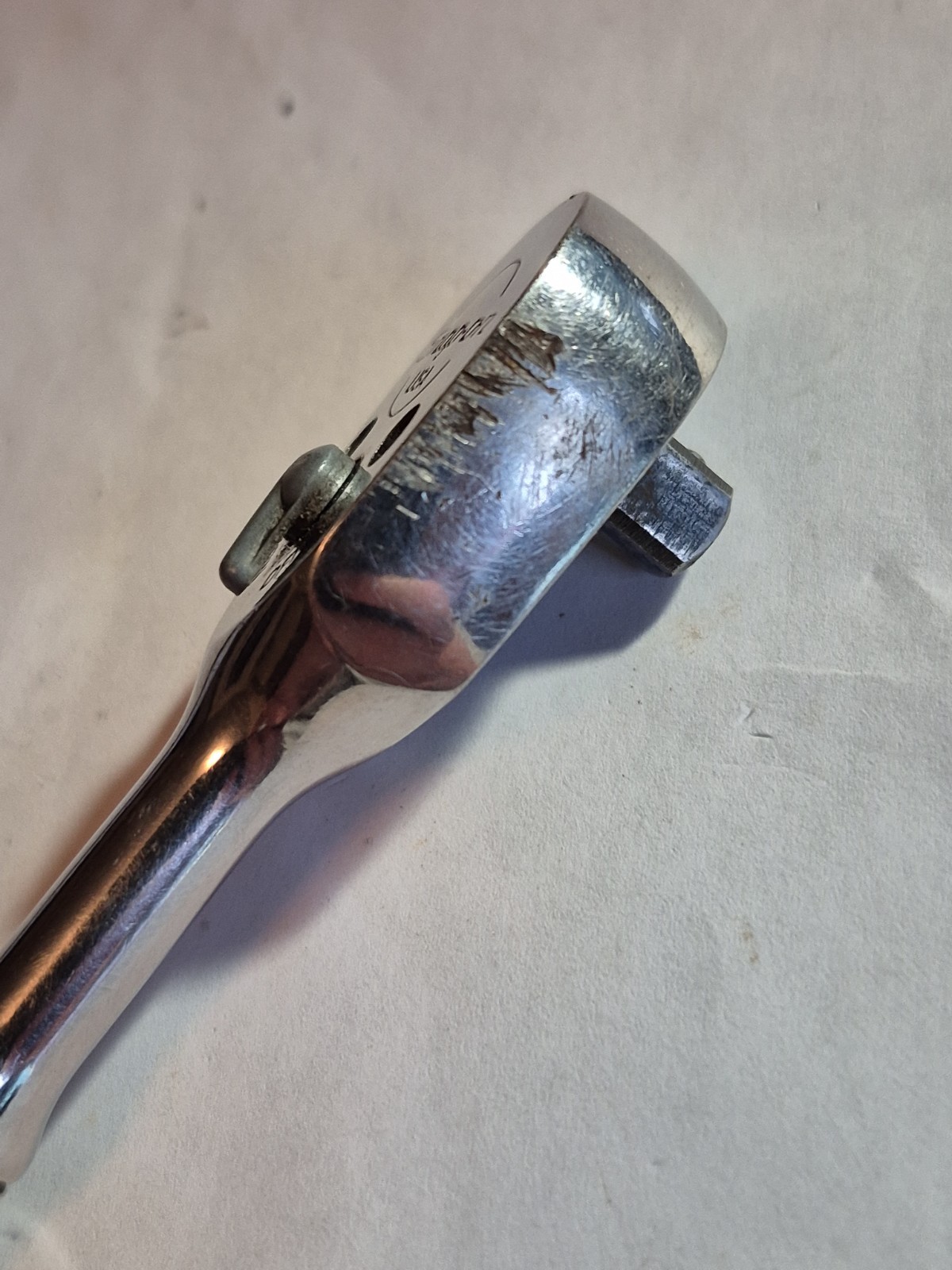 SNAP ON T936 1/4» DRIVE RATCHET 4 1/2» LONG STUBBY USA MADE USED CONDITION