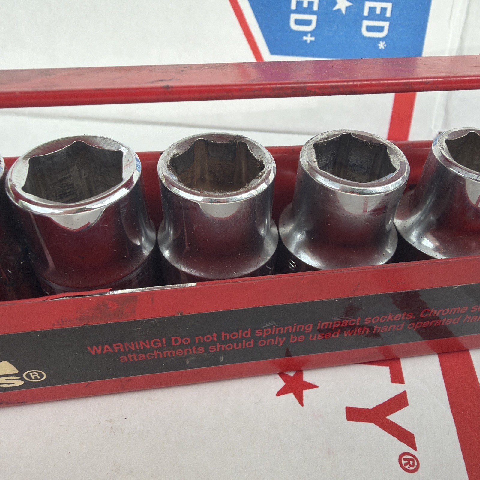 Mac Tools 1/2″ Drive 10pc Metric Socket Set 10mm – 19mm USA Nice Set