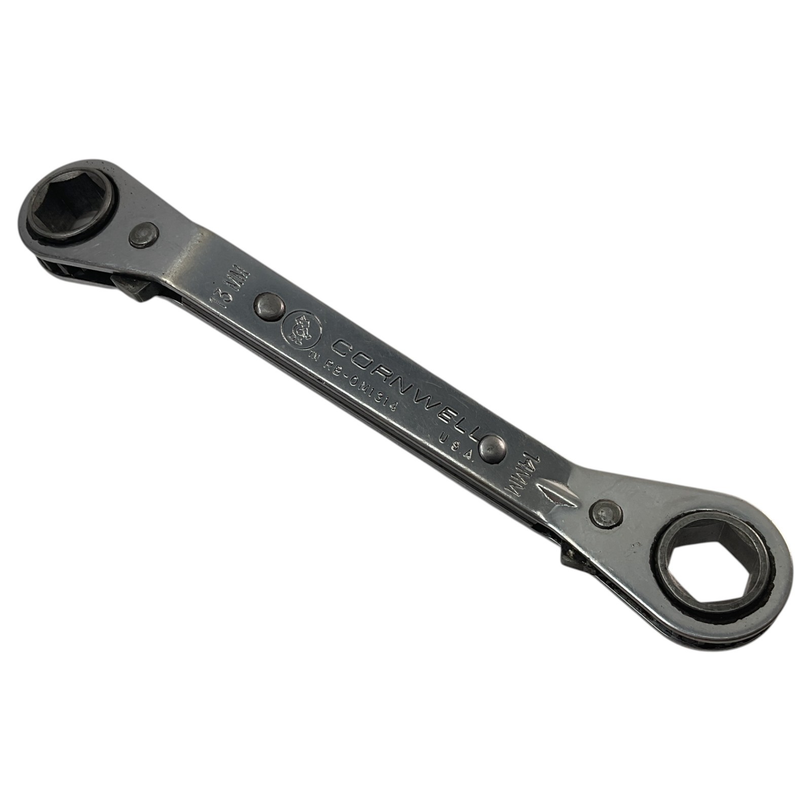 Cornwell Ratcheting Box Wrench 13mm 14mm RBOM1314 Sold As Pictured Mechanic Tool