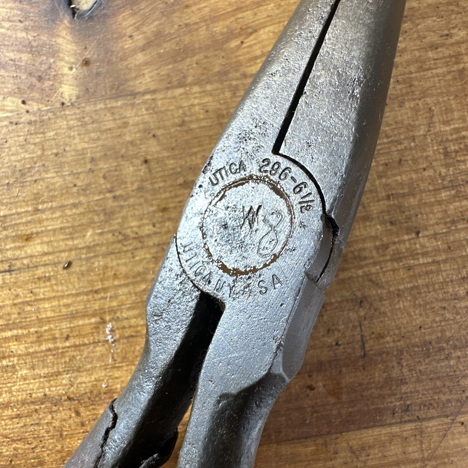 Vintage UTICA 6-1/2” Inch Needle Nose Pliers No. 296 USA