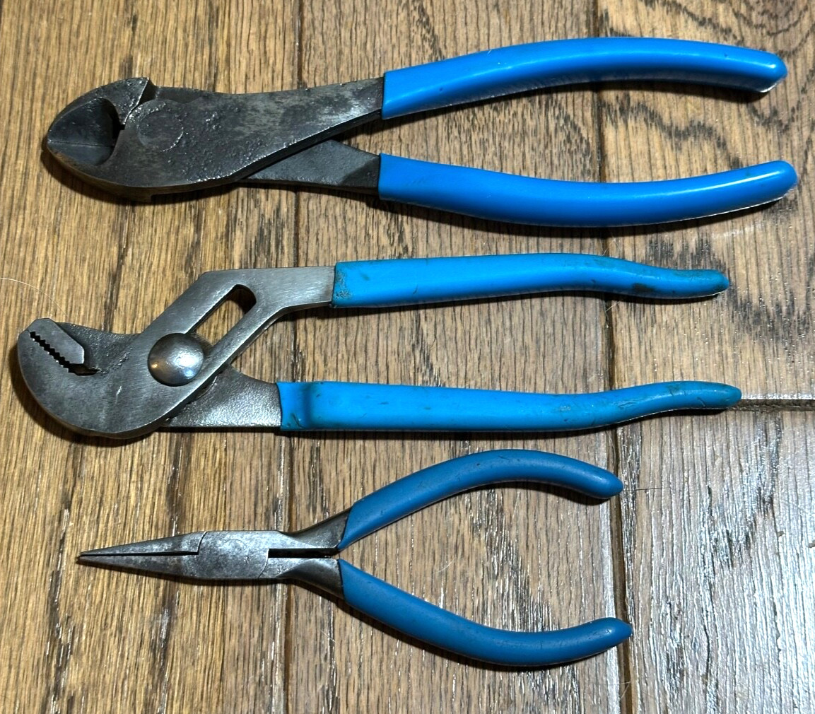 🇺🇸 Channel Lock Tools Diagonal Cutters Duck Bill Needle Nose Pliers Set Lot