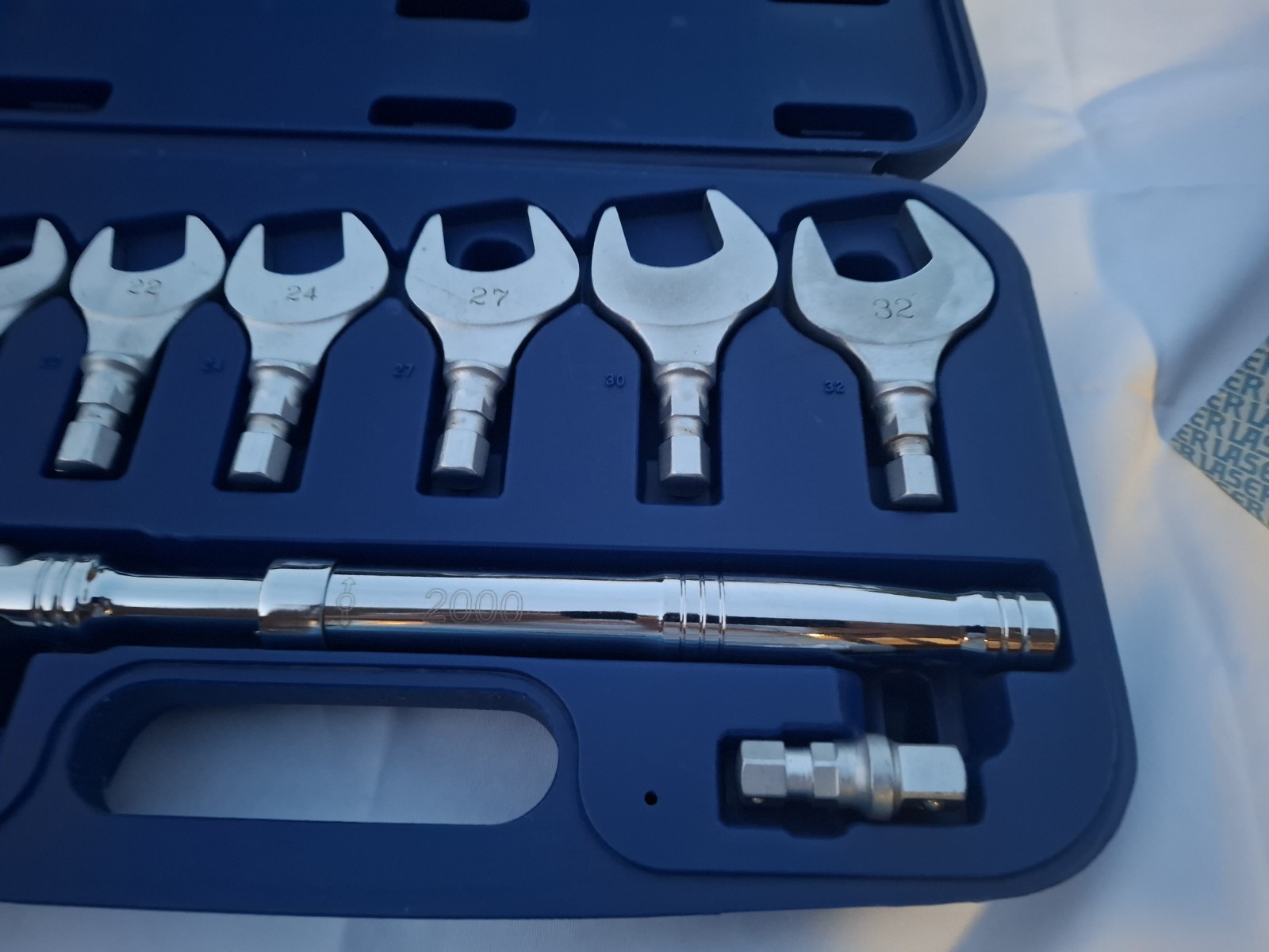 Boxed NOS LASER 10 piece obstruction spanner head tool set Never Used