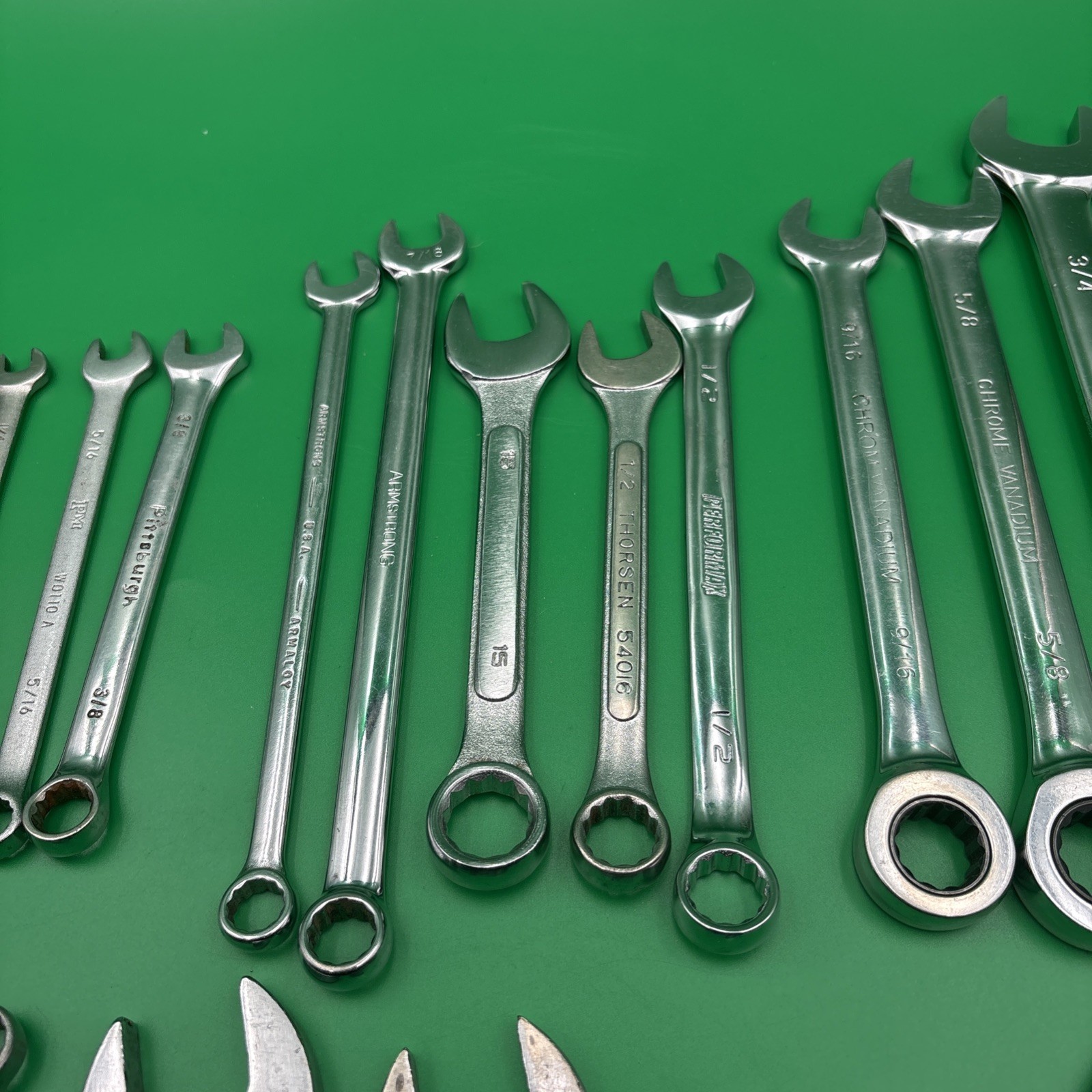 Combination Box Wrench Lot Mixed Brands Incomplete Random Mostly Unbranded 25 PC