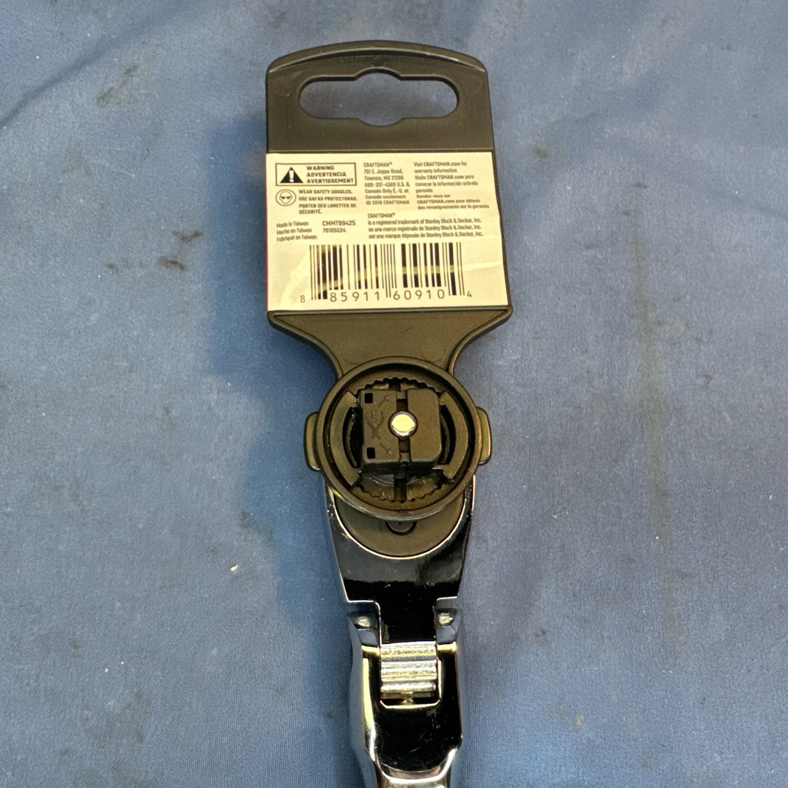 New Craftsman 3/8 Inch Drive Metric and SAE Flex Head Stubby Ratchet 72 Teeth