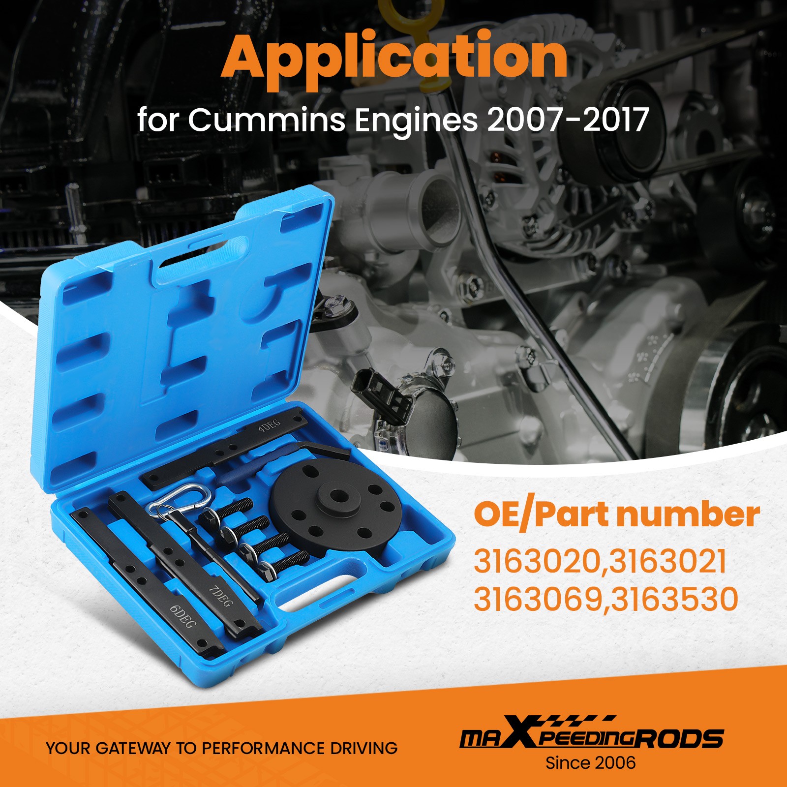 16PCS Cam Timing Tool Kit for Cummins ISX QSX X15 Engine 3163069/3163530 New