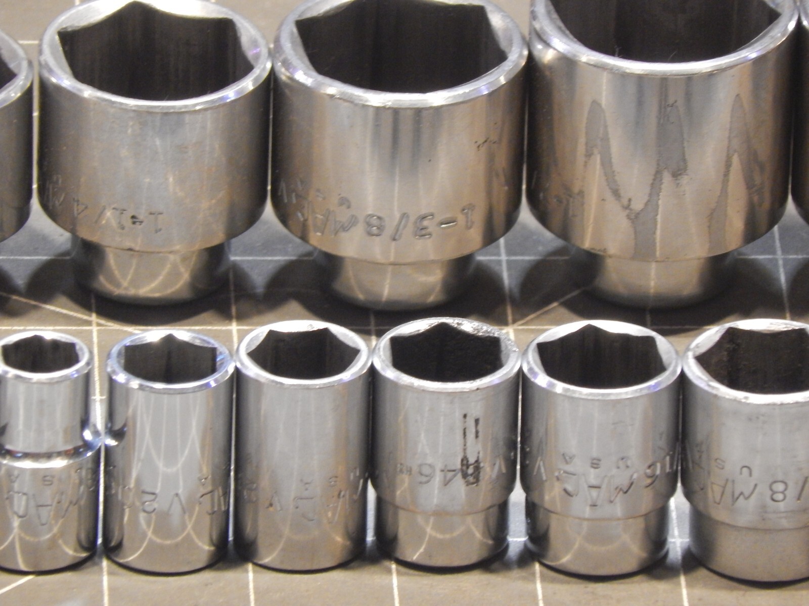 Mac 19 OF 20Pc SAE 1/2″ Drive Shallow Socket Set 3/8″ 1 9/16″ 6Pt Dr V Chrome