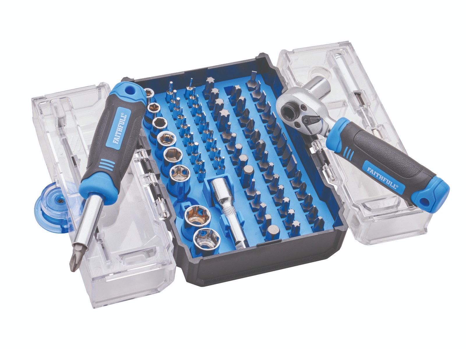 Faithfull 78 Piece 1/4″ Drive Compact Mini Metric Socket & Bit Set, XMS25SDSET78