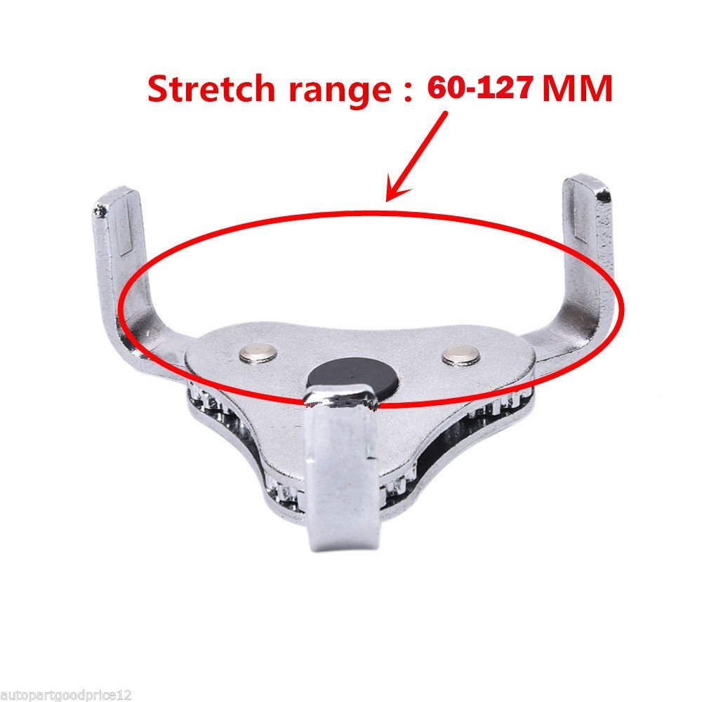 Auto Tool 3 Jaws Two Ways 60-120mm Oil Filter Wrench Spanner Remover Adjustable