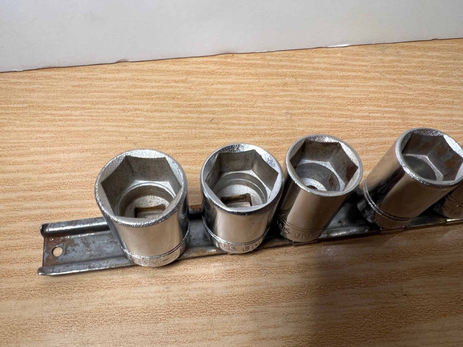 Vintage 1970 Vulcan Williams BM Metric Shallow Socket 10pc Set 3/8 Drive USA 6pt