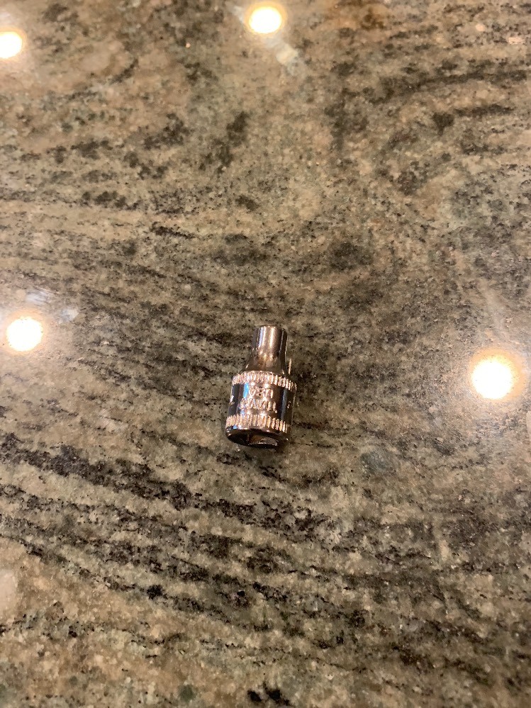 Snap On tmm4 4mm metric 1/4″ drive shallow 6 point chrome socket