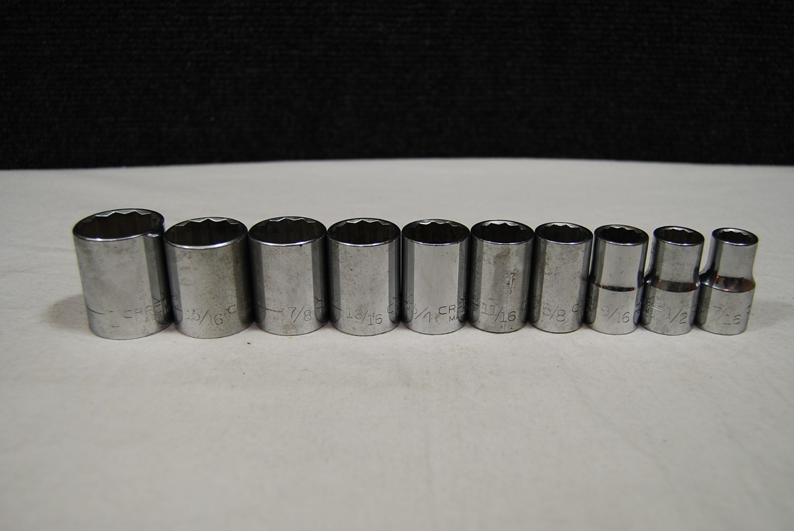 Craftsman 1/2″ Drive 12 Point SAE 10pc set of Sockets
