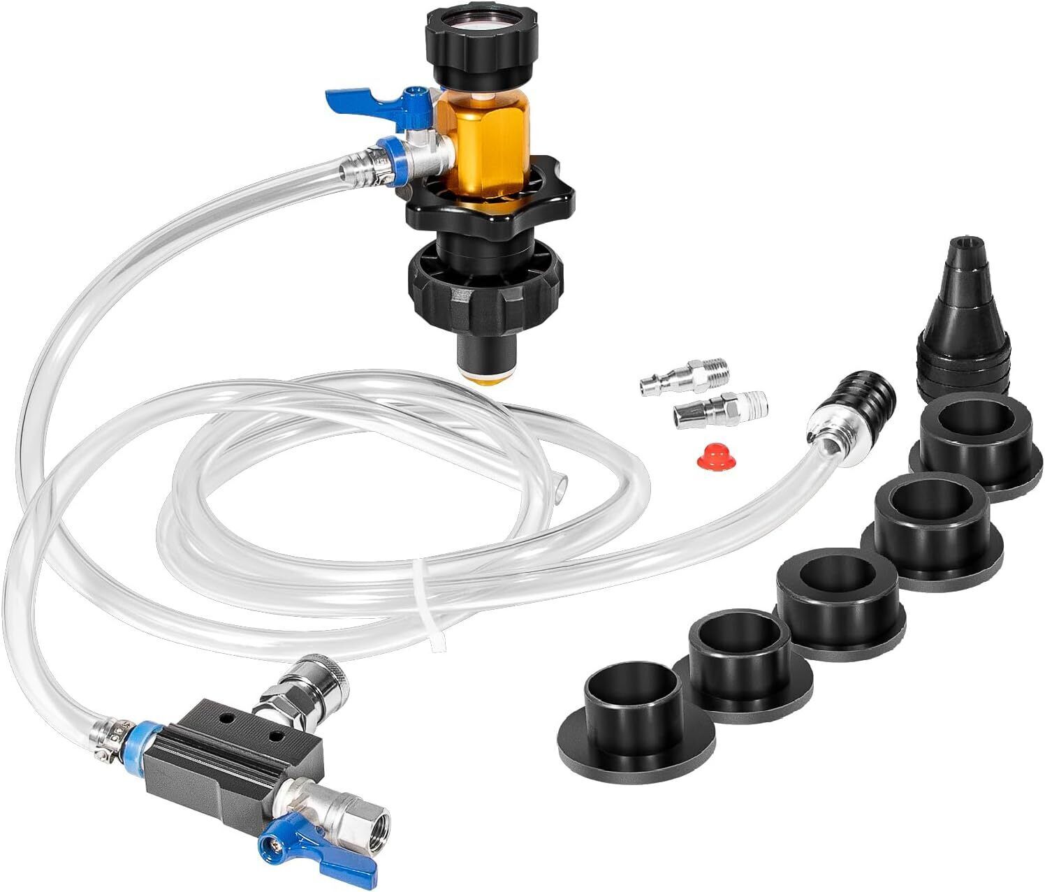 24444 Universal Coolant System Refiller Tool Kit Vacuum Leak Tester For Vehicles