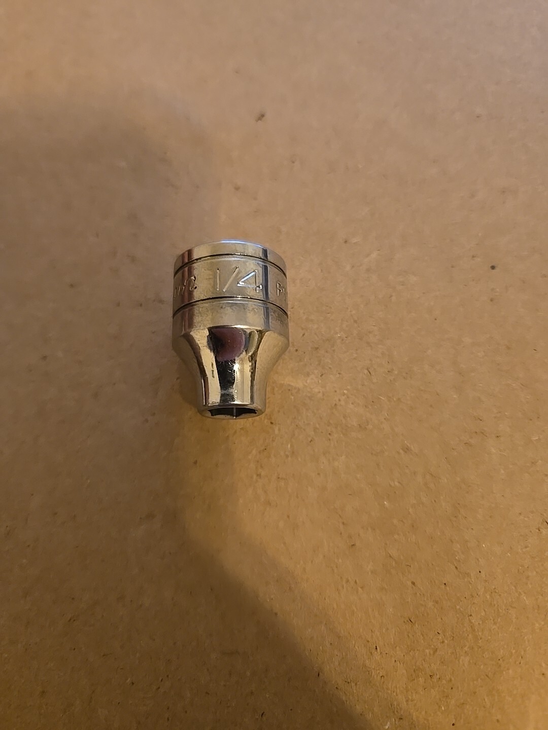 Snap On Tools 3/8″ Drive 1/4″ 6PT Shallow Chrome Socket FS081