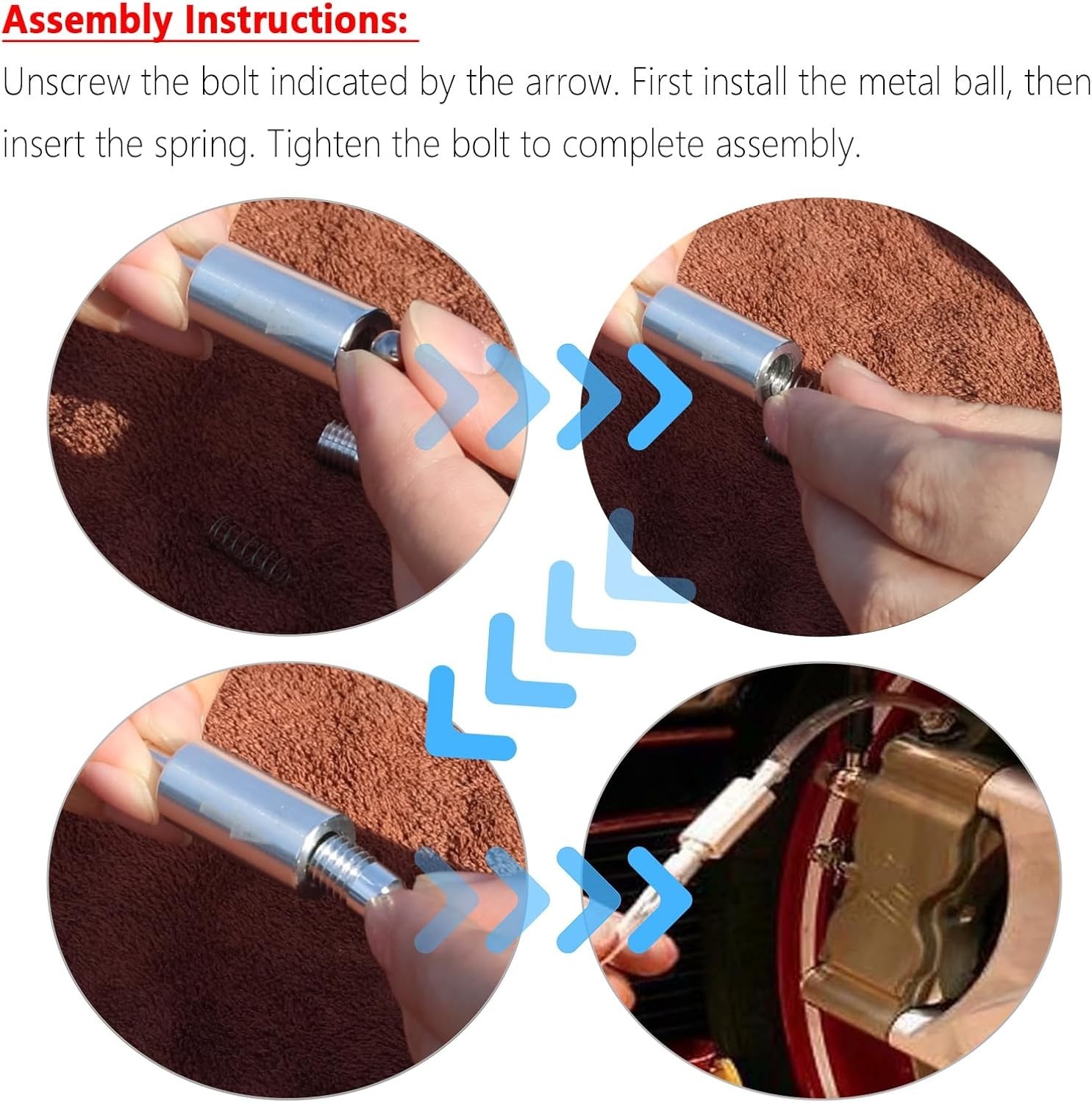 Universal Brake Bleeder Kit: Complete 4PC Hose & Valve Set for Safe Maintenance