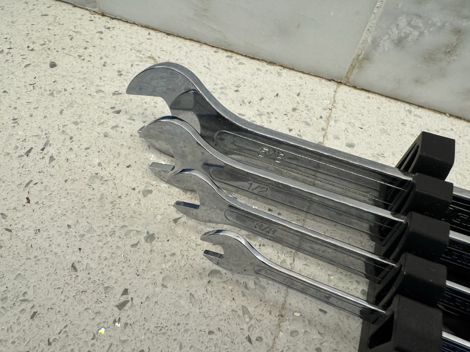 Capri Tools Slim Mini Open End Wrench Set, SAE, 3/16 to 9/16 in., 5-Piece