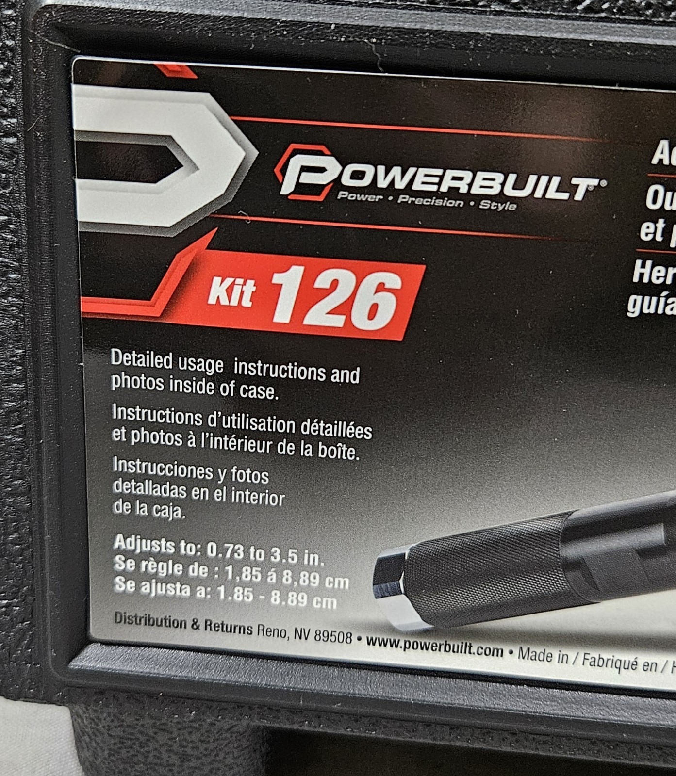 Powerbuilt Adjustable Bearing Race & Seal Tool Kit 126 647815 Sealed