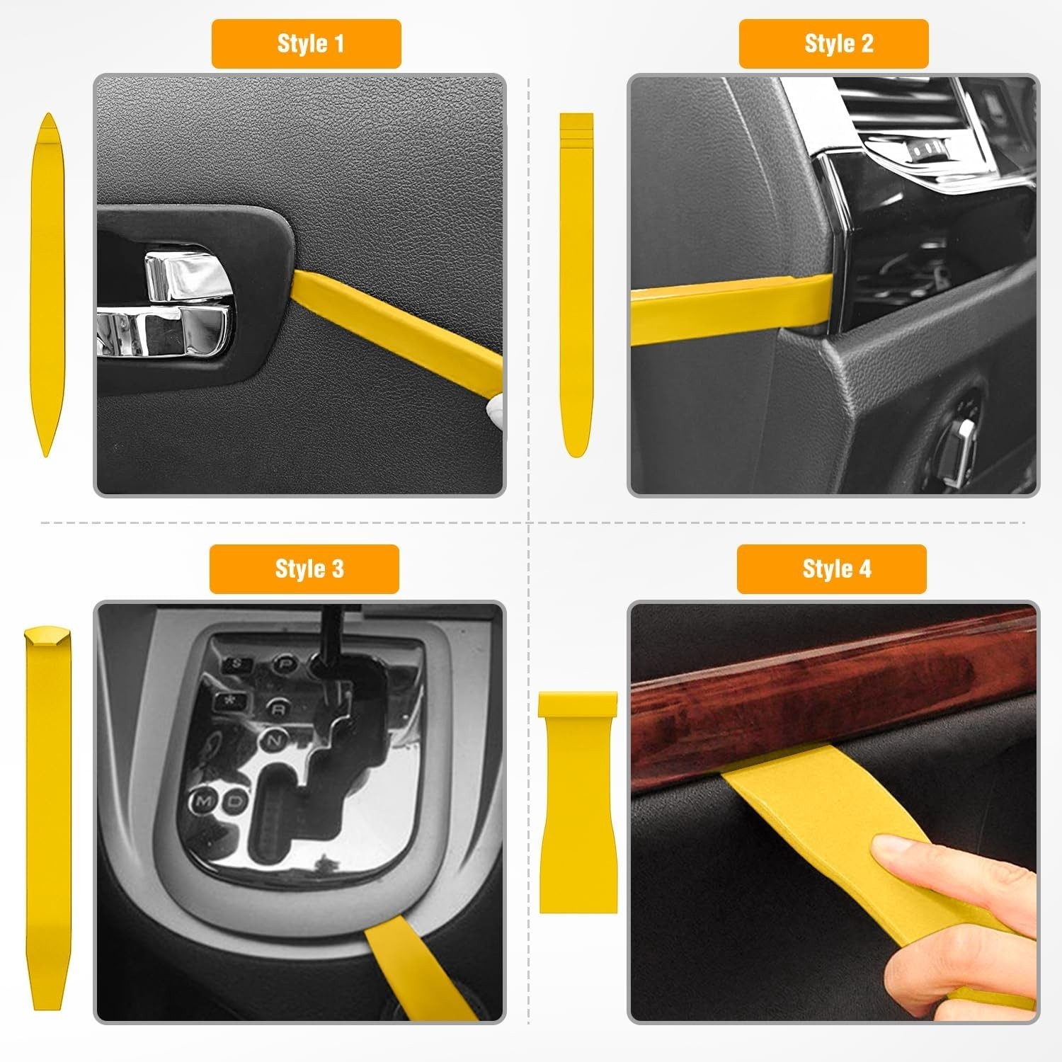 8PC Auto Trim Removal Tool Set – Scratch-Free & Ergonomic Design in Yellow