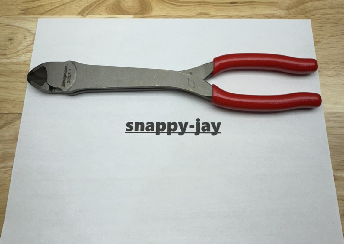 *NEW* Snap-on 11″ Long Heavy Duty Diagonal Cutters 312CF – Red Grips
