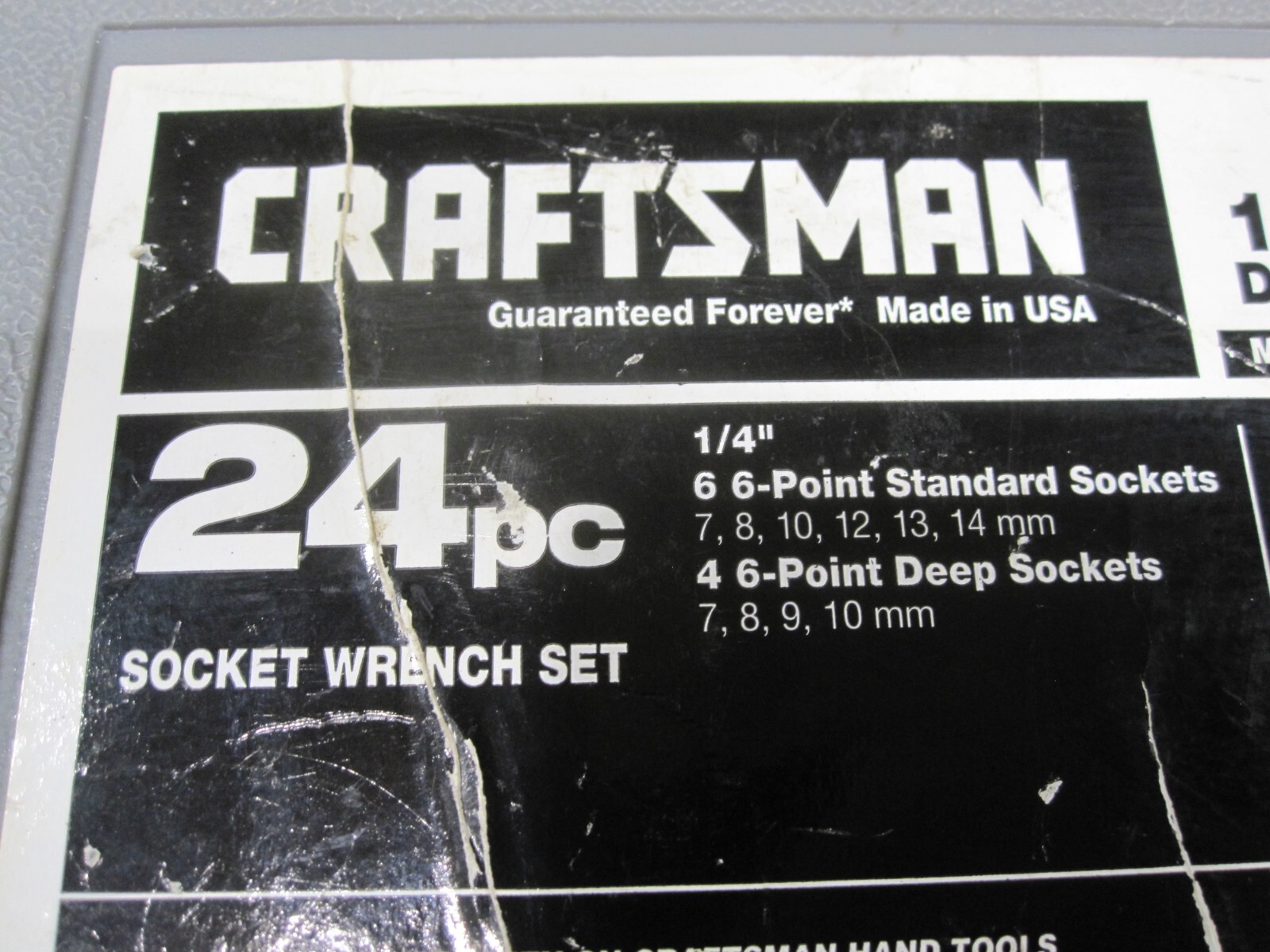 Vintage Craftsman 3/8″ Drive 24pc SAE 6pt Socket Ratchet Set 34821 Made in USA
