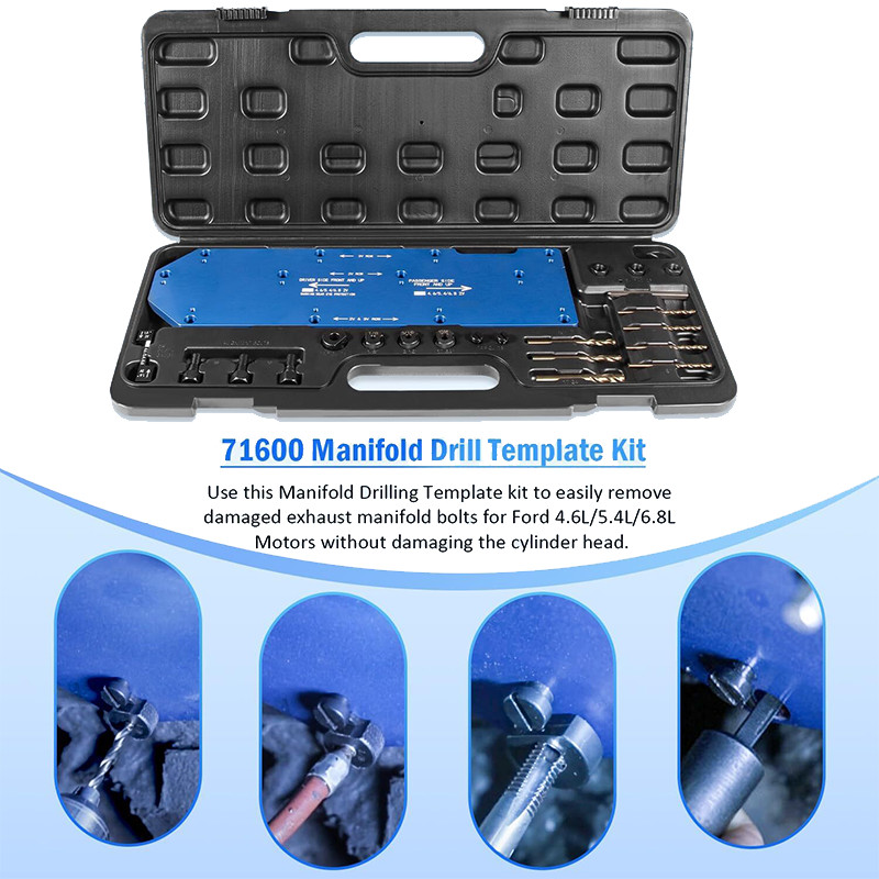 71600 Manifold Drill Template for FORD 4.6L, 5.4L & 6.8L V10 2 Valve and 3 Valve