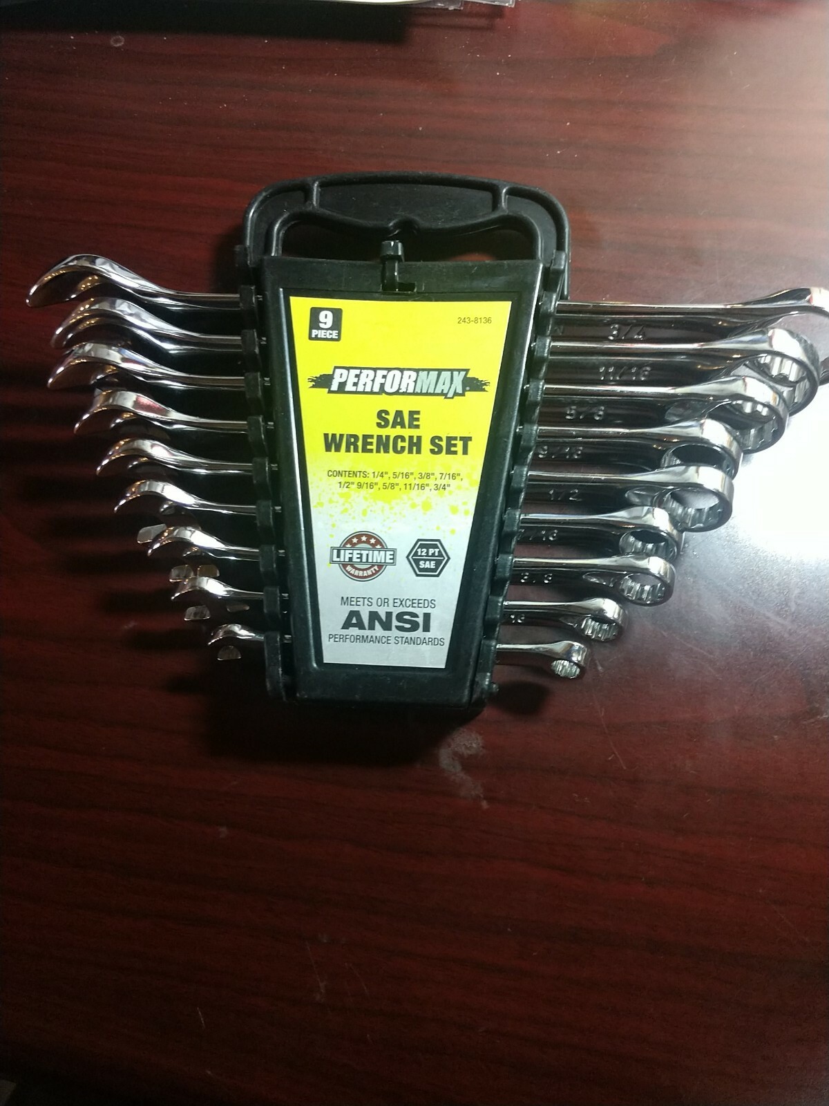Performax COMBINATION SAE WRENCH SET, NEW, STANDARD SAE, 9 piece, (AQ-20)
