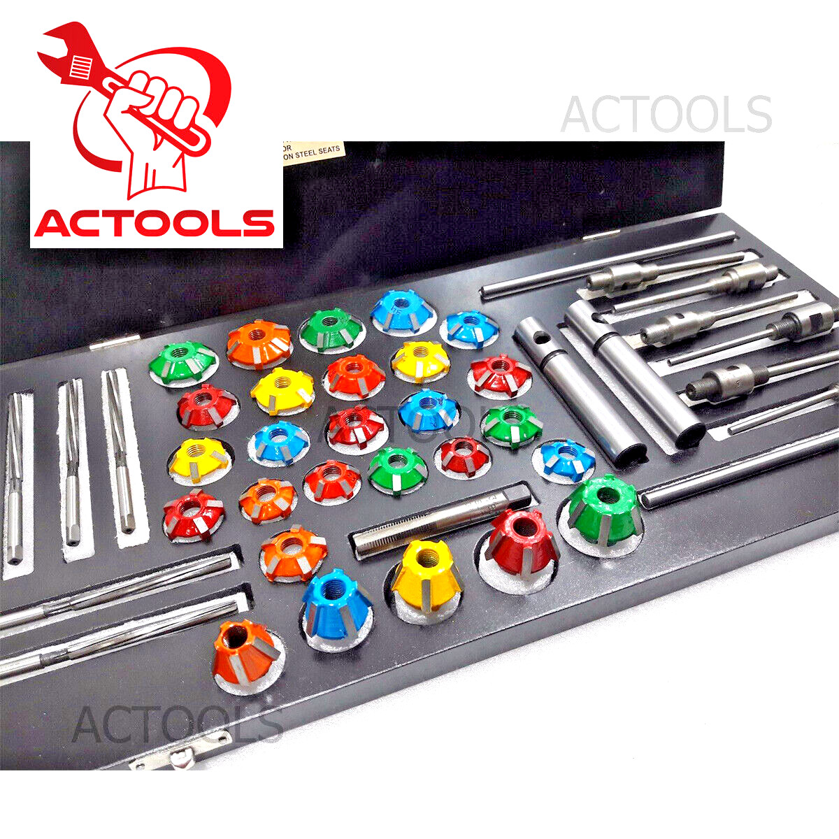New Valve Job Seat Cutter Set Carbide Tipped for Motorcycles 3 angle USA ACTOOLS