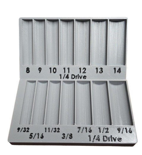 1/4″ Drive Deepwell – Socket Organizer Pack – Imperial and Metric