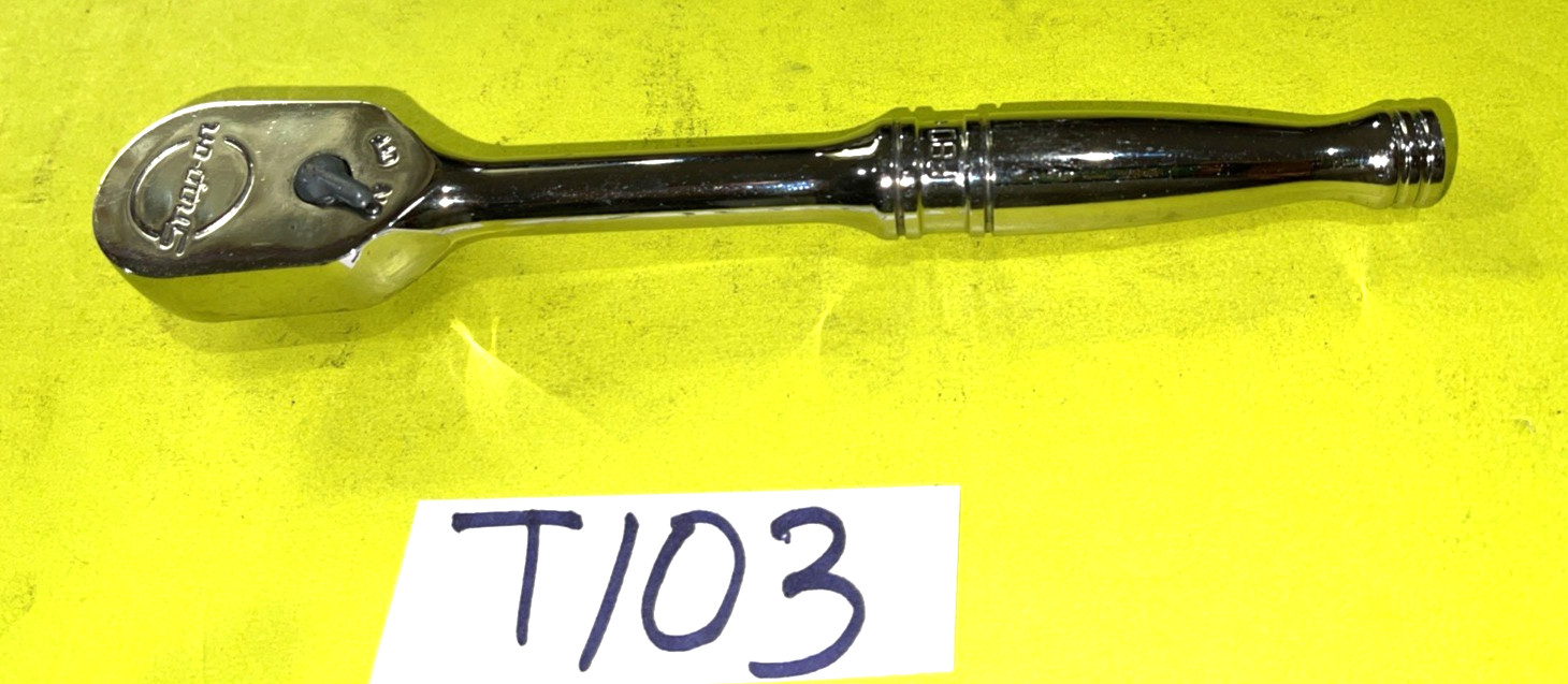 SNAP-ON TOOLS 3/8 DRIVE 7-1/2 INCH CHROME 80TOOTH RATCHET F80 SHIPPED FREE IN US
