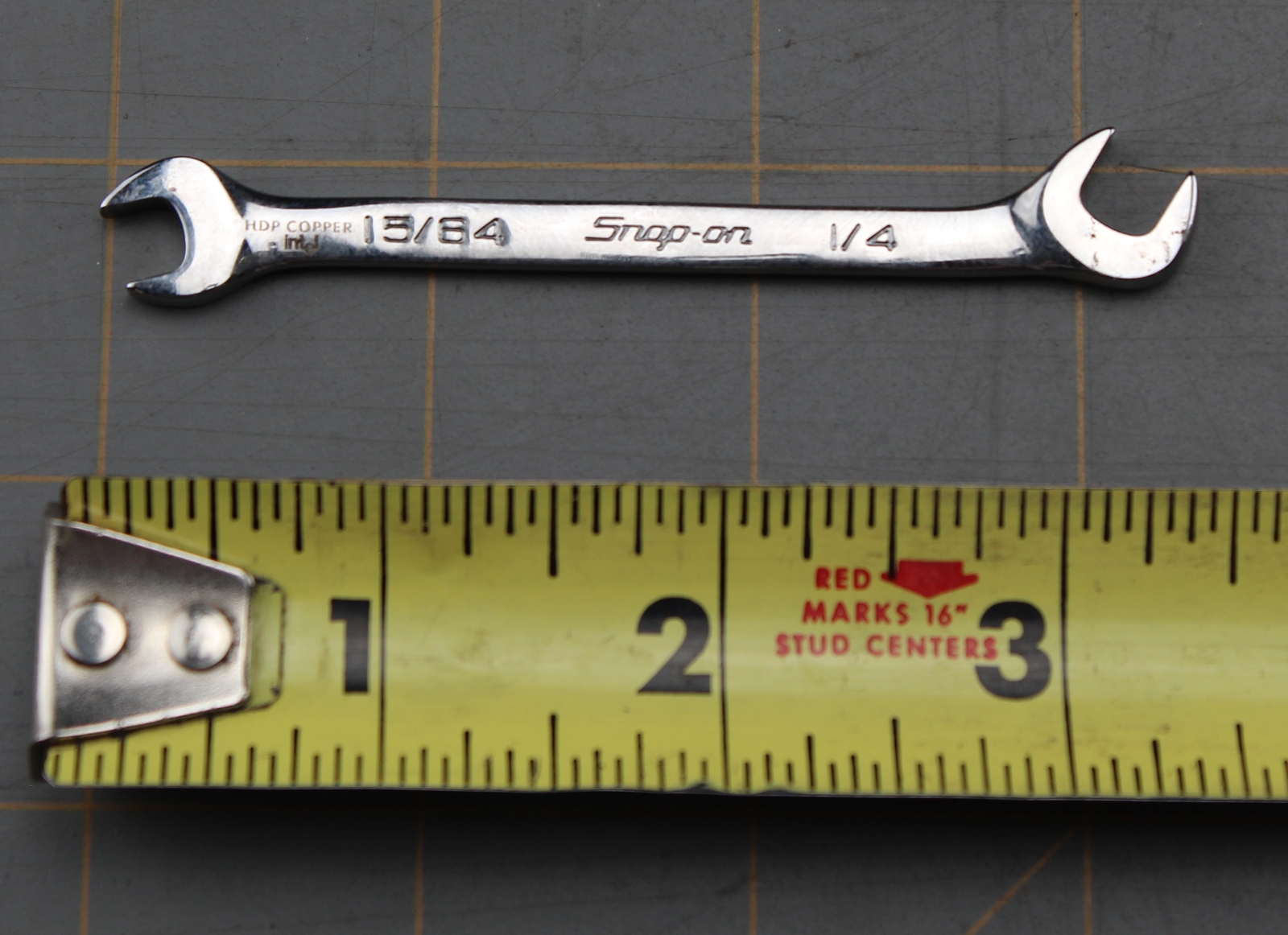 Snap on Tools DS1516A 4 Way Open End Angle 15/64 x 1/4 Ignition Wrench Four Way