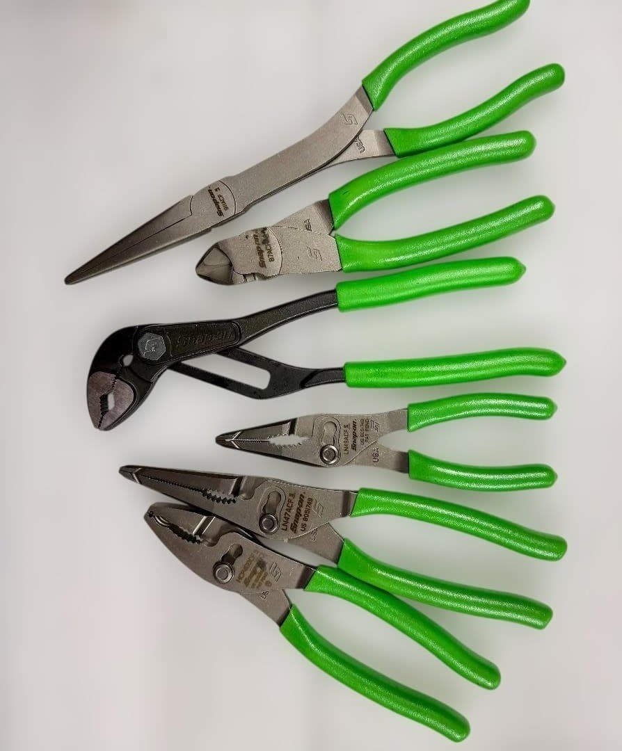 Snap-on Pliers Set of 6 Green NEW
