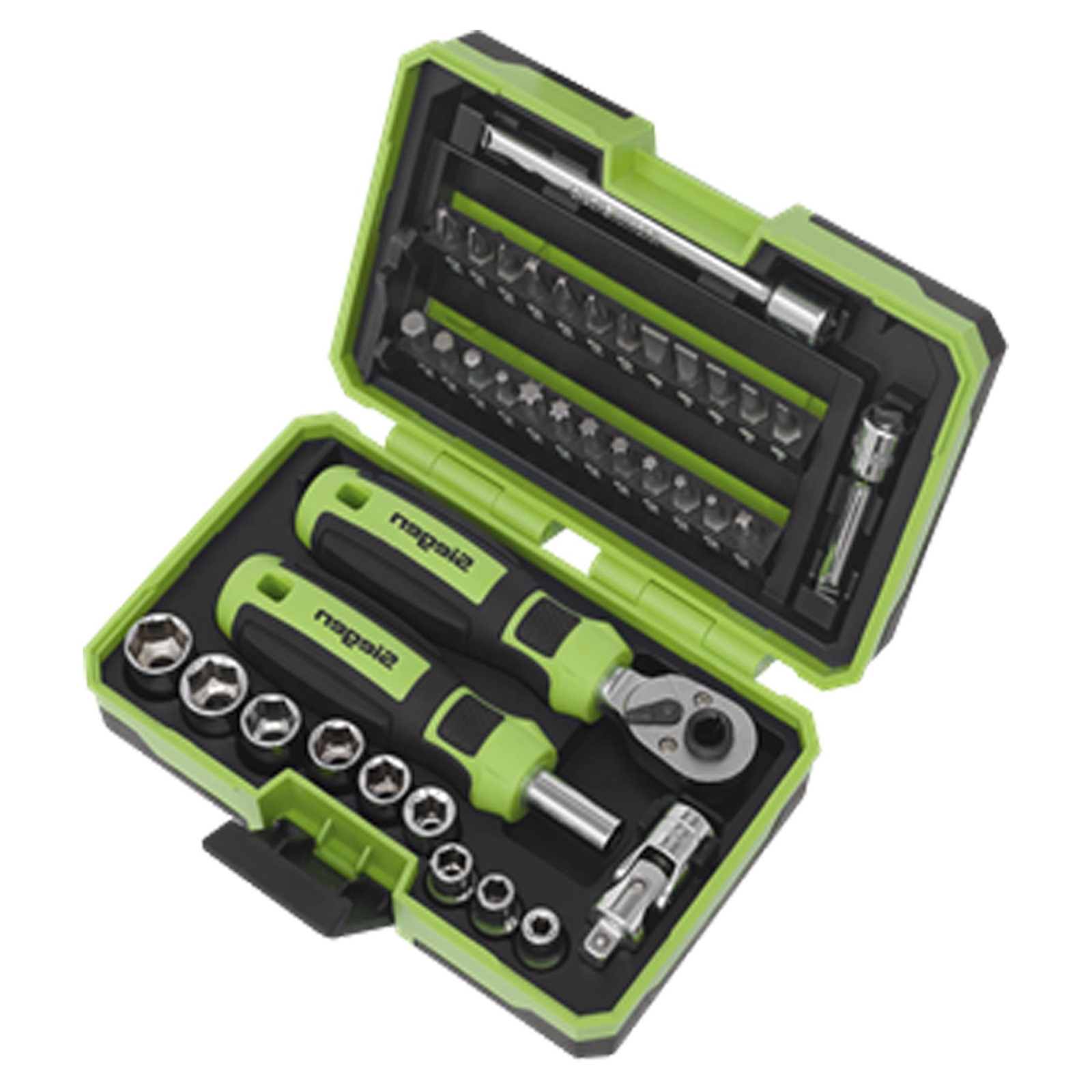 Sealey Socket & Bit Set 38pc 1/4″Sq Drive High Grade Steel
