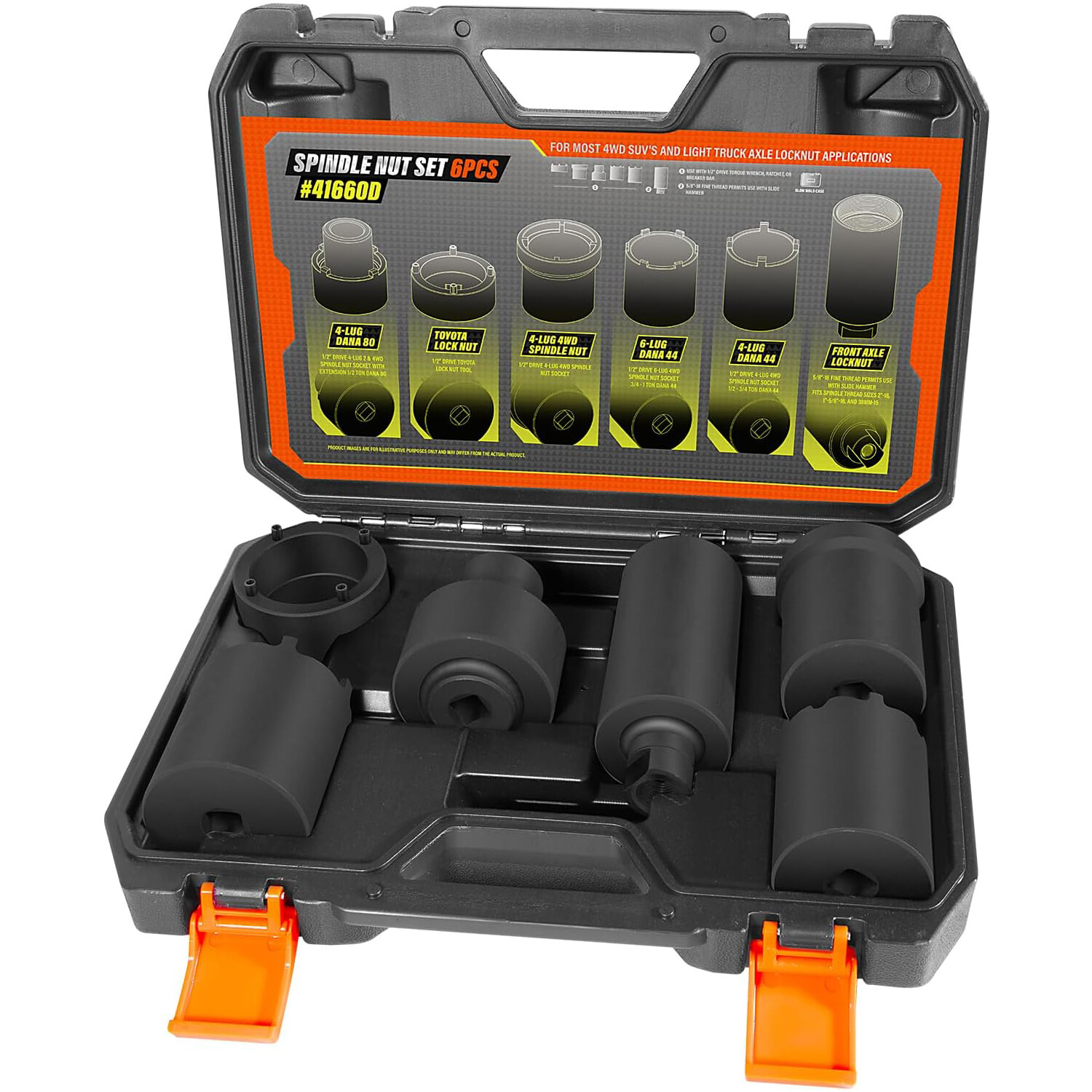 Spindle Nut Socket Kit 41660D 4WD Spindle Nut Sockets Puller for Ford Dana 44 50