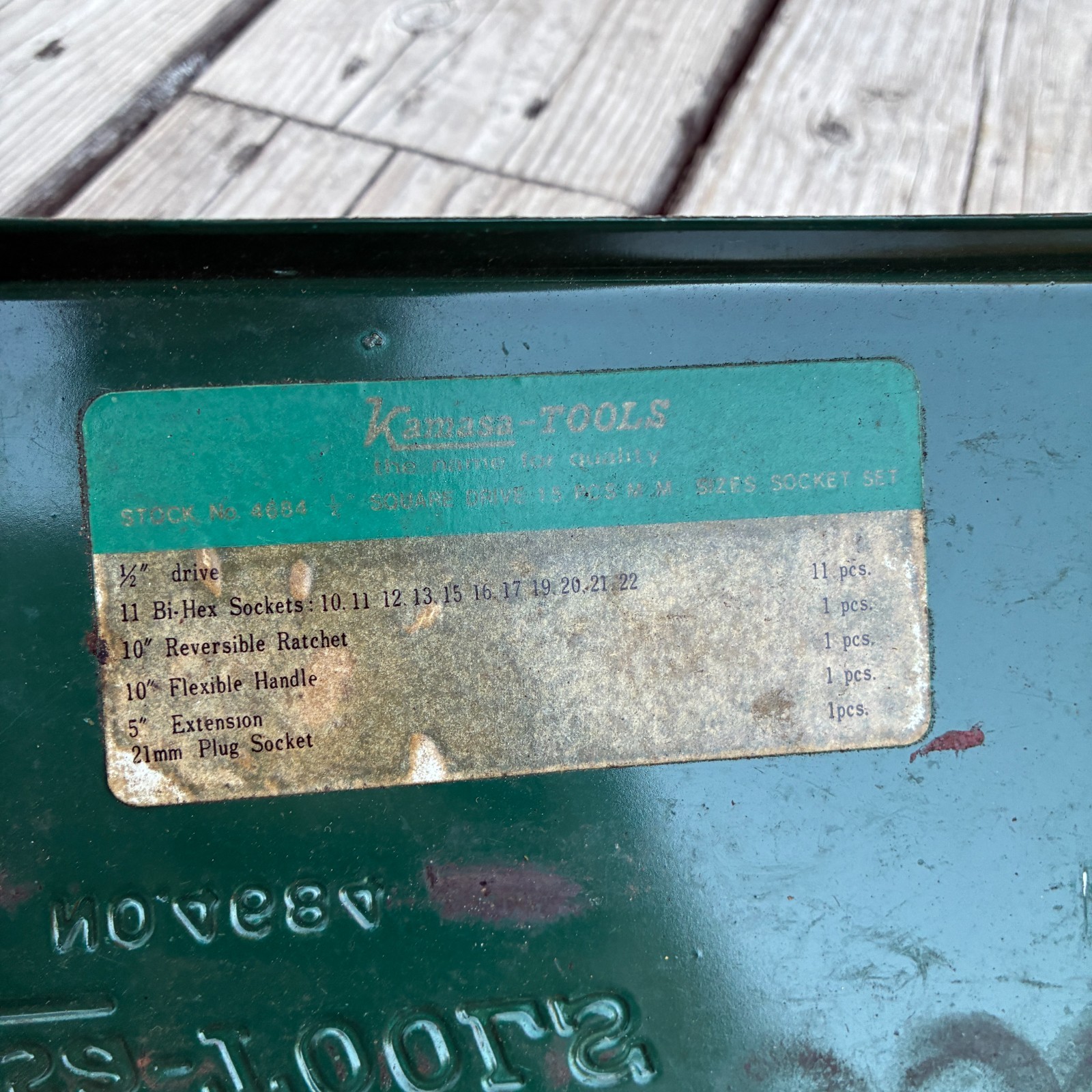 Vintage Kamasa Tools No 4684 1/2″ Metric Socket Set – Mechanic Tools