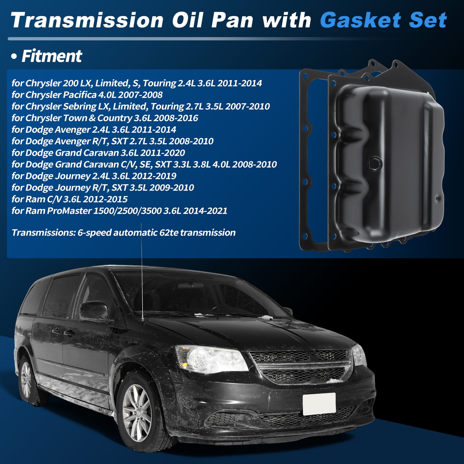 Gasket Oil Cup Transmission for Dodge Grand Caravan 3.6L 2011-20 No.265-833
