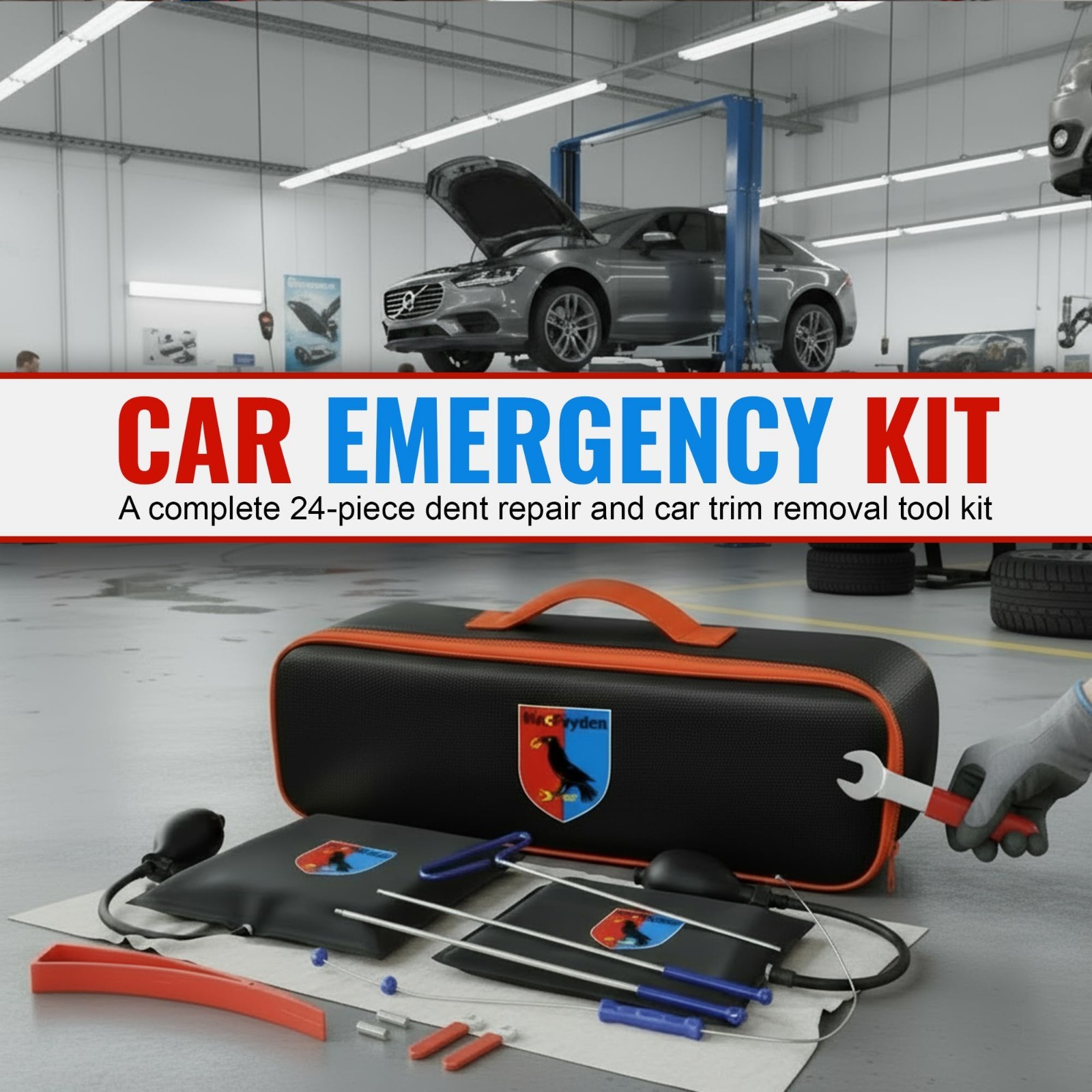 24 PCS Stainless Steel Repair Tool Kit with Carry Bag – Durable, Versatile, Esse