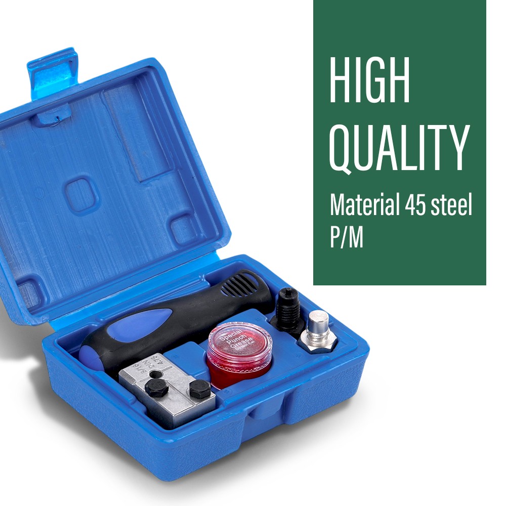 Universal Handheld Car Brake Line Flaring Tool Kit 3/16» Double Flare + Storage