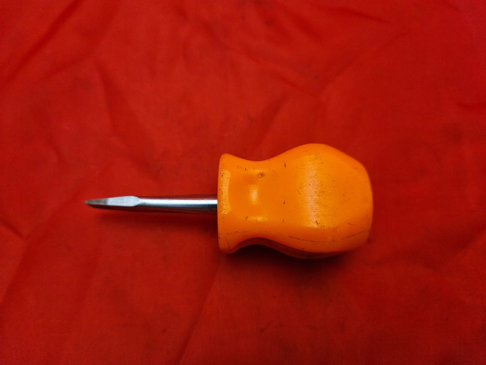 Snap-on SDD1 1/4″ Flat Head Stubby Screwdriver Orange Hard Handle USA AS IS i1